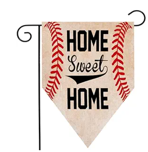 Home Sweet Home Baseball Garden Flag 3KfjXTq