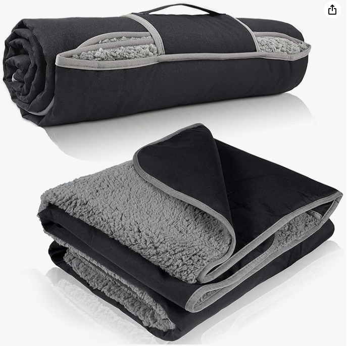 Waterproof Outdoor Blanket with Sherpa Lining 4nseG9F